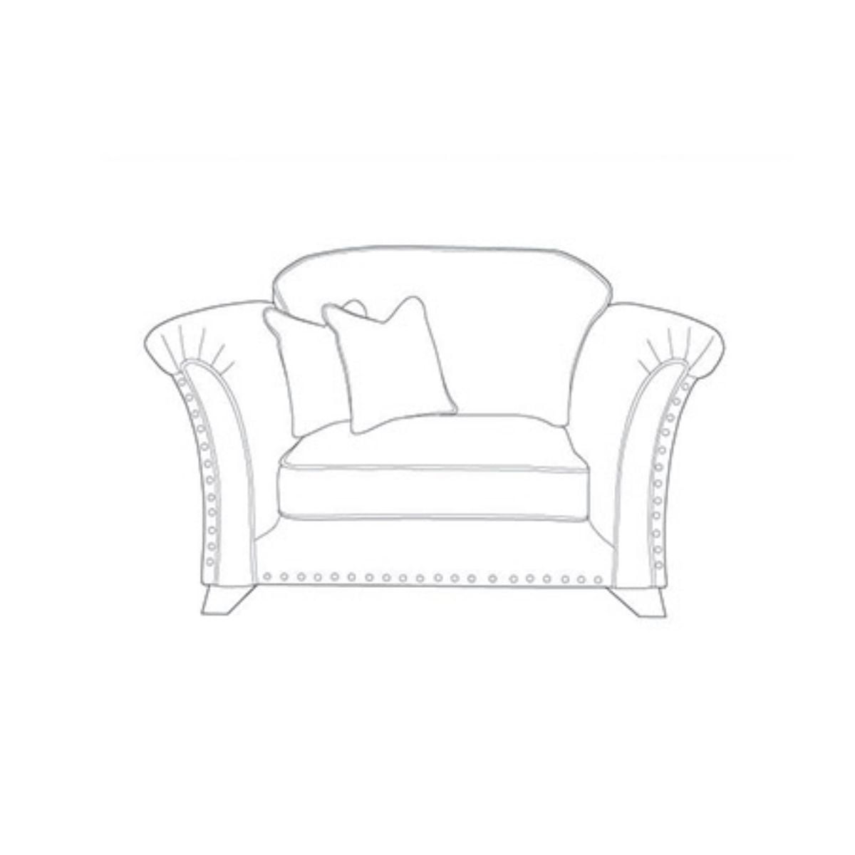 Canapé deux places Watkins à garniture cloutée