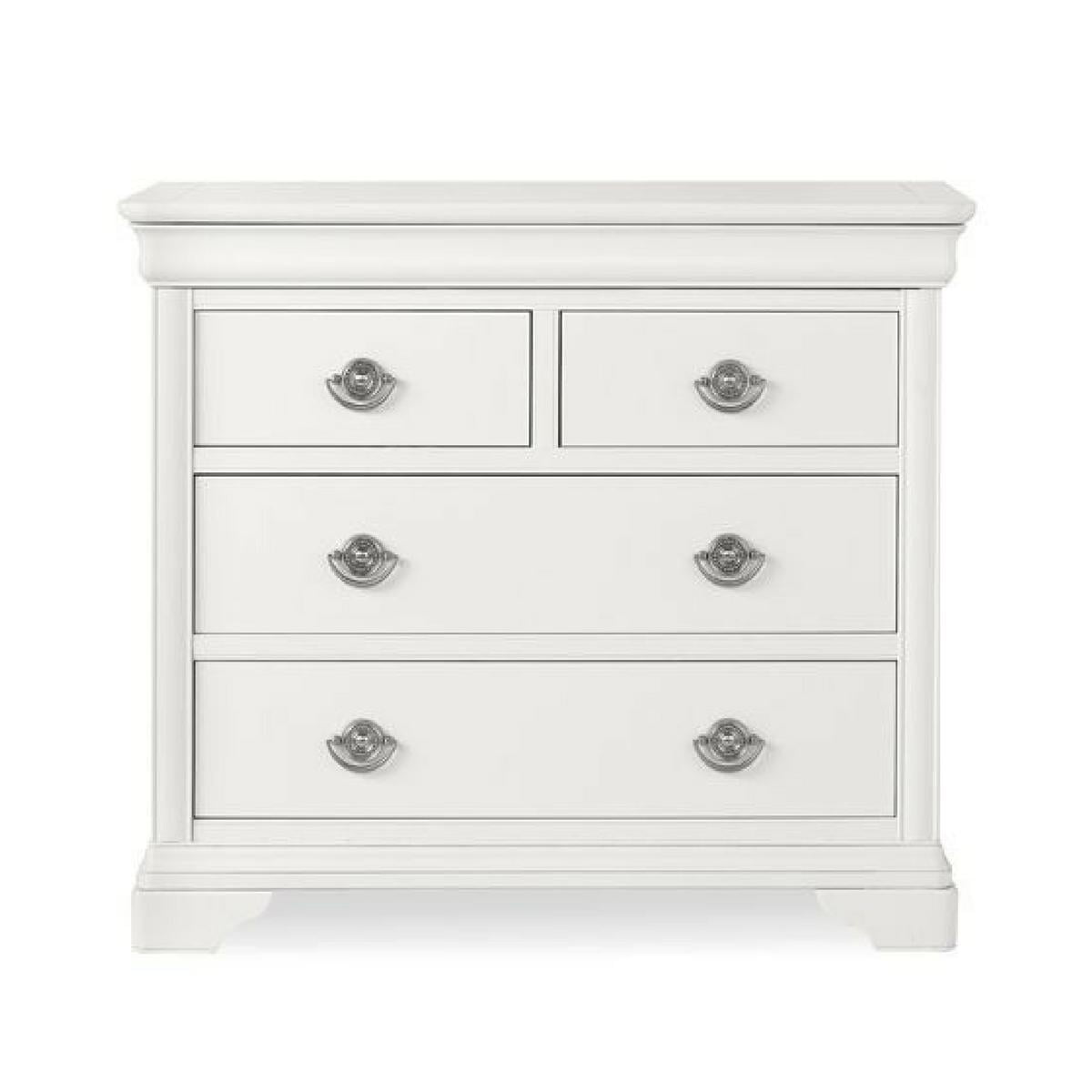 Commode Chanel blanche pour chambre à coucher