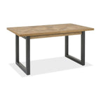 Table de salle à manger extensible Inishmore en chêne et métal 