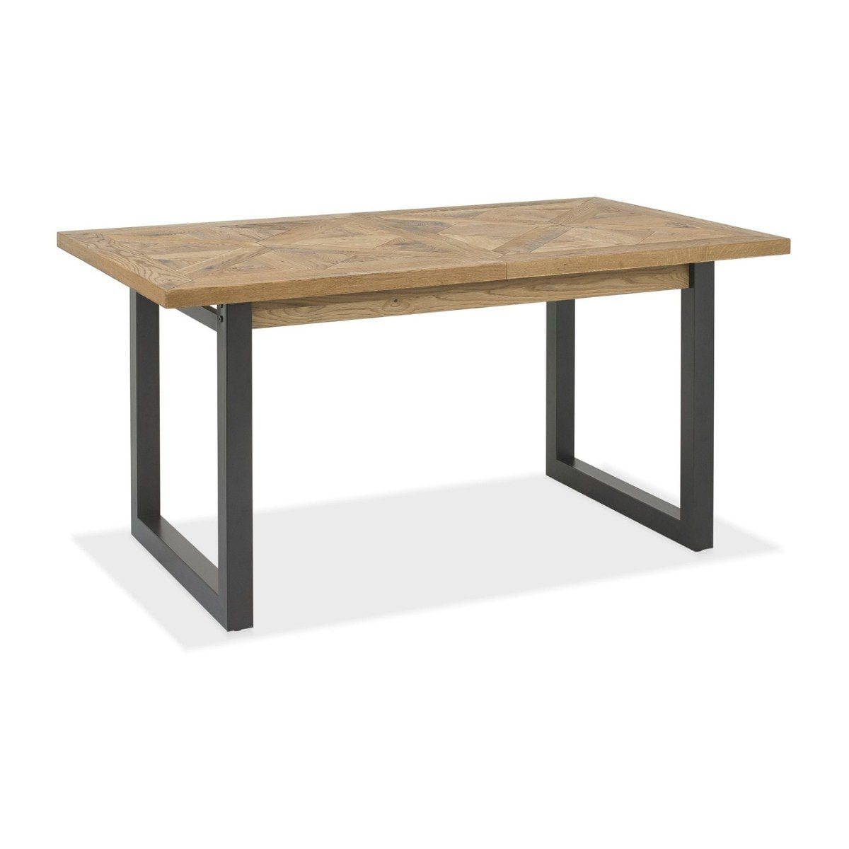 Table de salle à manger extensible Inishmore en chêne et métal 