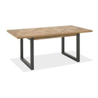 Table de salle à manger extensible Inishmore en chêne et métal 