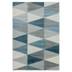 Tapis bleu et gris Sketch Kite