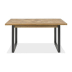 Table de salle à manger extensible Inishmore en chêne et métal 