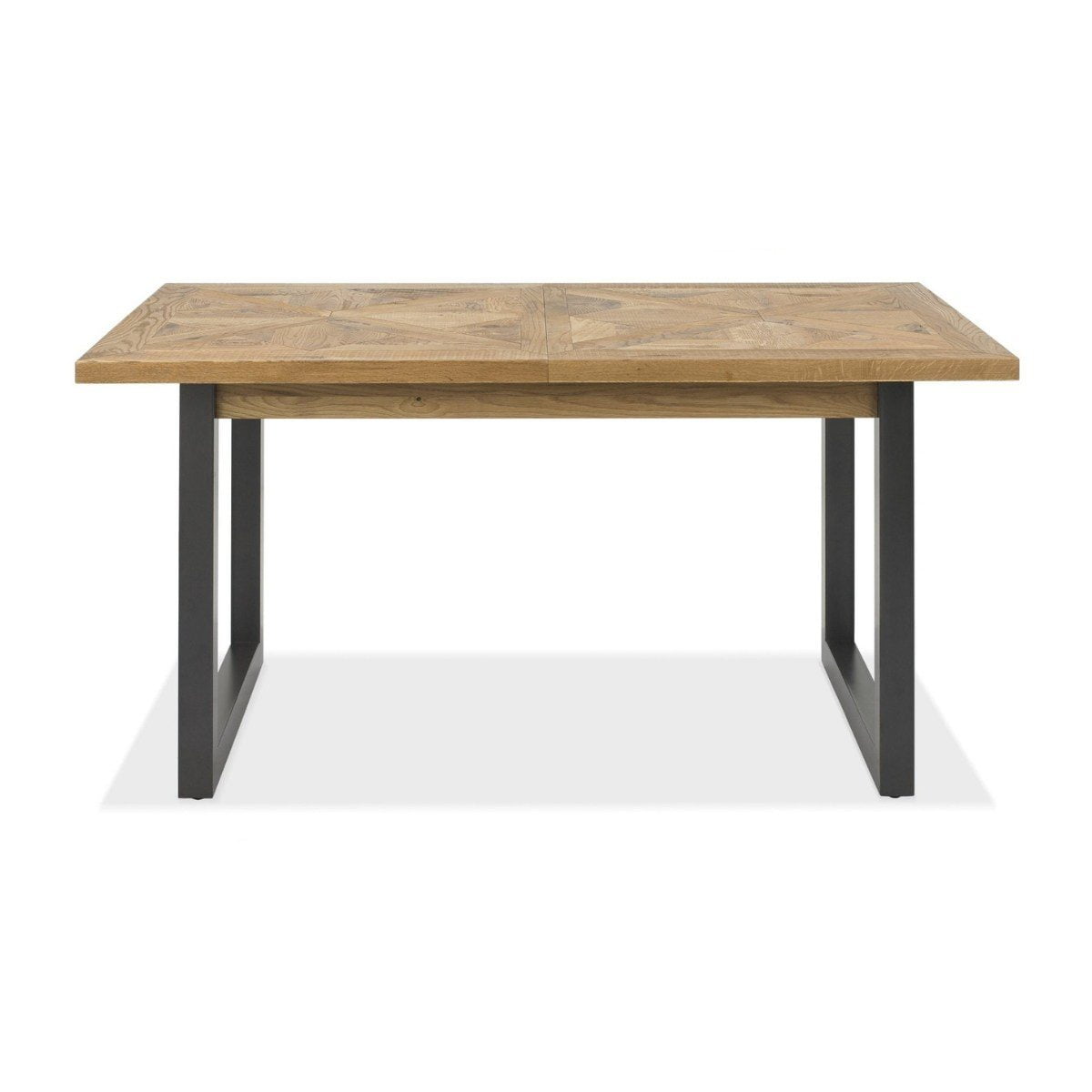 Table de salle à manger extensible Inishmore en chêne et métal 