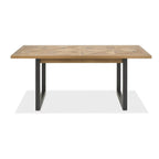 Table de salle à manger extensible Inishmore en chêne et métal 