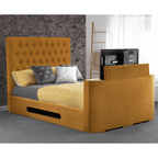 Cadre de lit TV ajustable en velours Beverly Hills