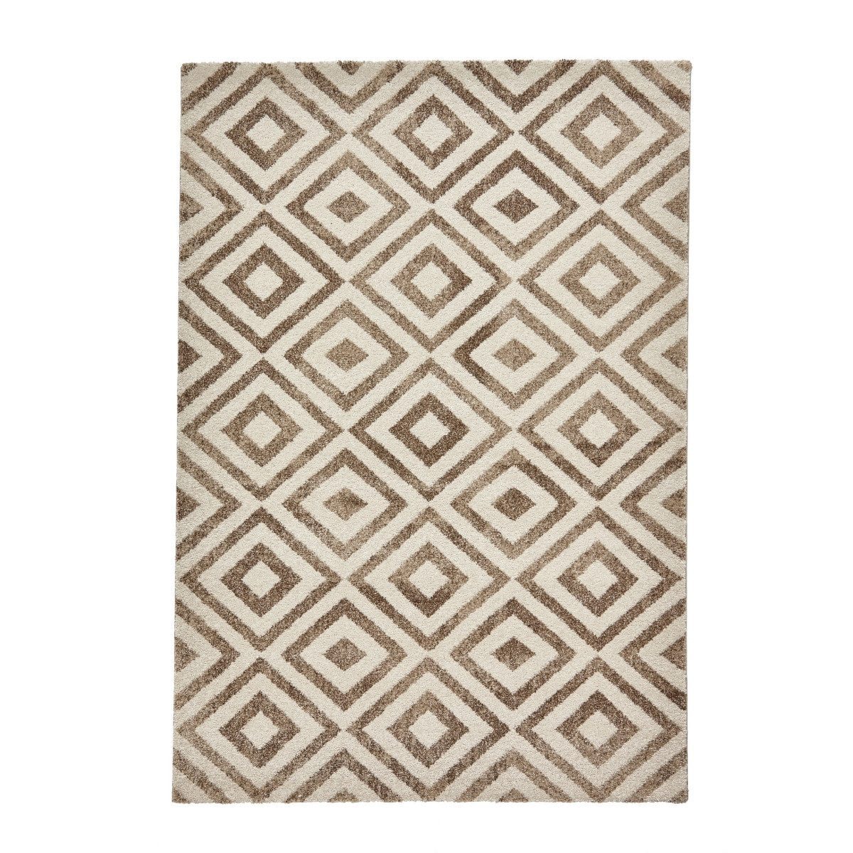 Tapis élégant beige à losanges