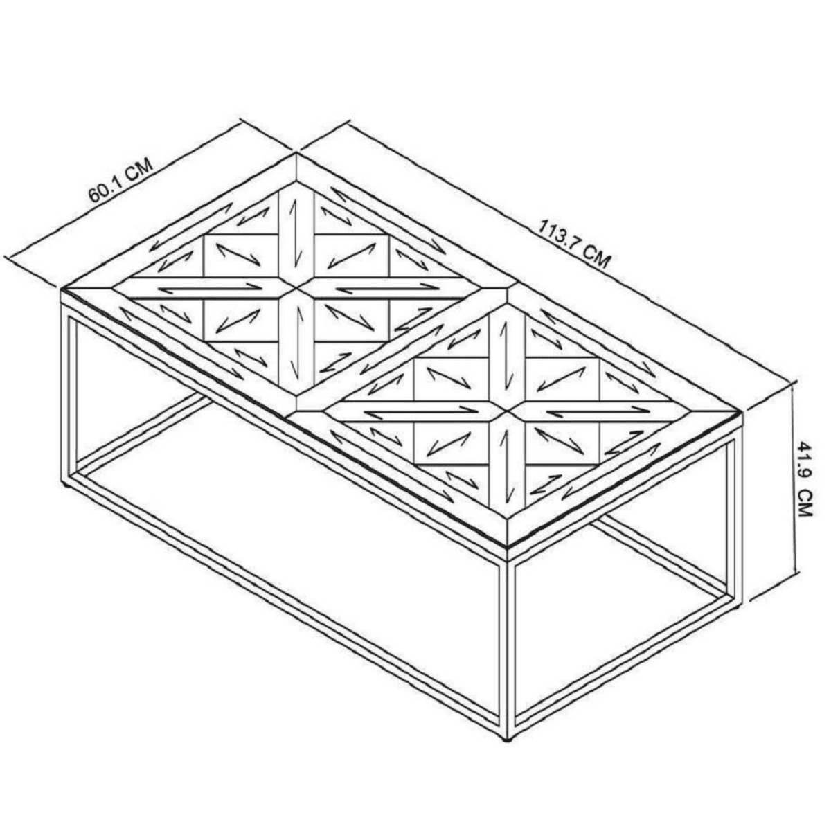 Table basse Inishmore en métal et bois