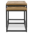 Tables gigognes en métal et bois Inishmore