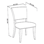 Chaise de salle à manger Inishmore grise recouverte de tissu