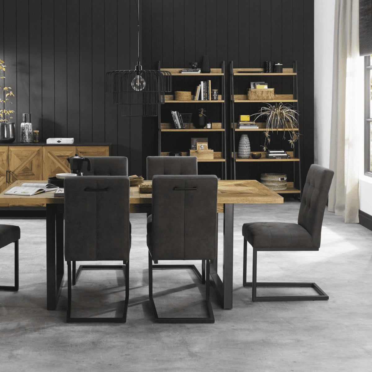 Chaise de salle à manger Inishmore à piètement en métal