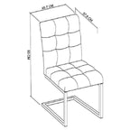 Chaise de salle à manger Inishmore à piètement en métal