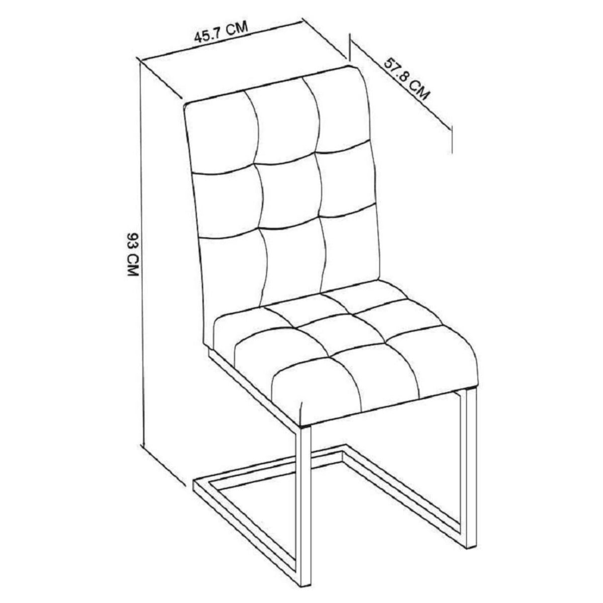 Chaise de salle à manger Inishmore à piètement en métal