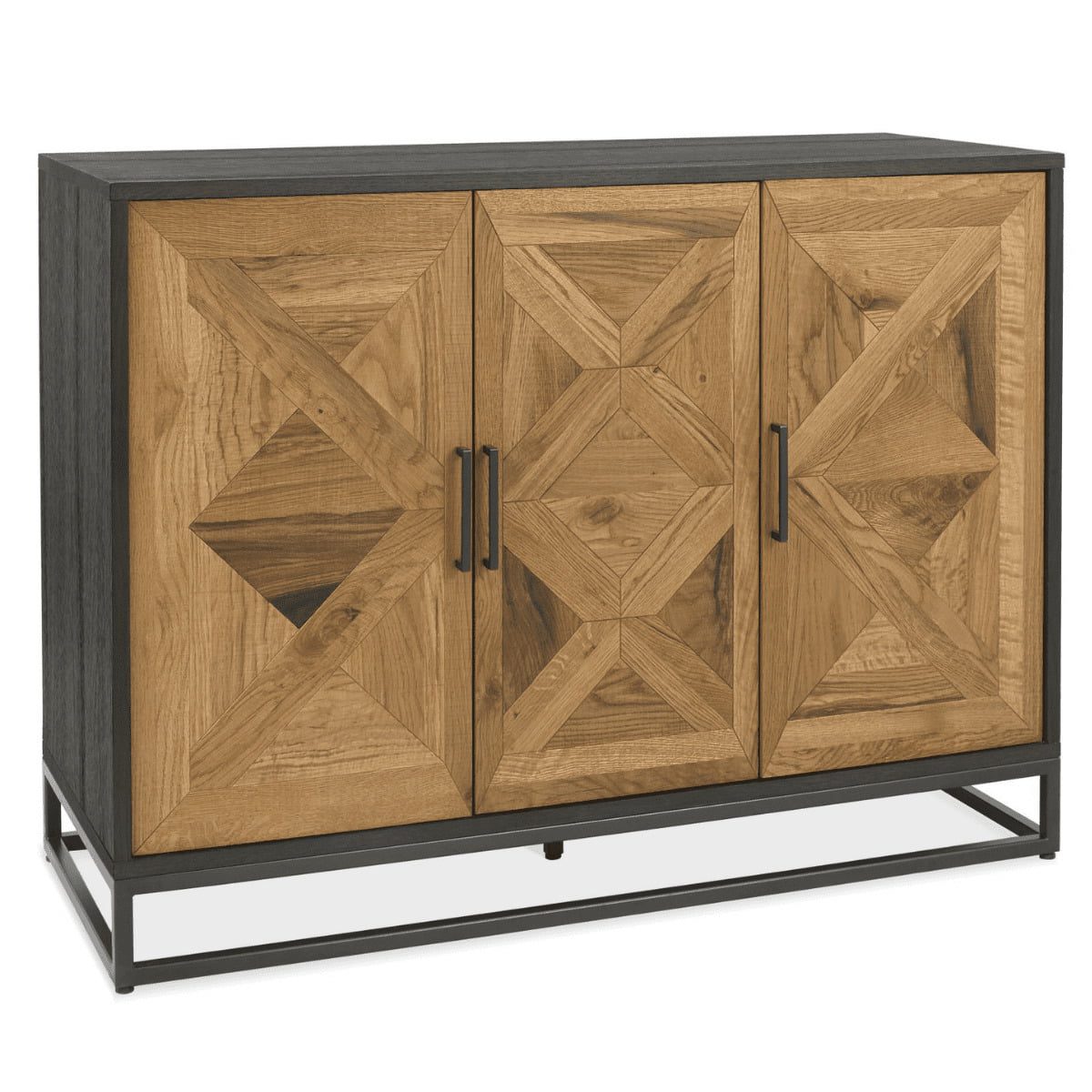 Buffet étroit Inishmore en bois et métal noir