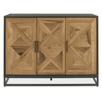 Buffet étroit Inishmore en bois et métal noir