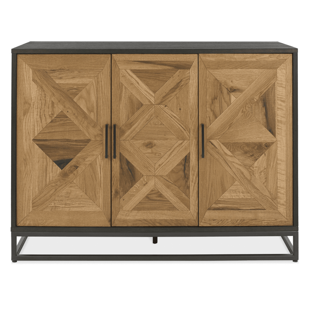 Buffet étroit Inishmore en bois et métal noir