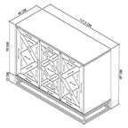 Buffet étroit Inishmore en bois et métal noir