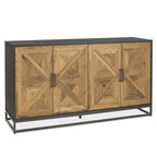 Buffet Inishmore large en métal noir et bois 