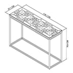 Table console Inishmore en chêne et métal noir 