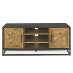 Console multimédia en bois et métal Inishmore