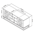 Console multimédia en bois et métal Inishmore