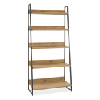 Bibliothèque Inishmore en chêne et métal