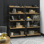 Bibliothèque Inishmore en chêne et métal