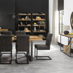 Bibliothèque Inishmore en chêne et métal