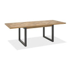 Table de salle à manger extensible Inishmore en chêne et métal 