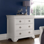 Commode Chanel blanche pour chambre à coucher