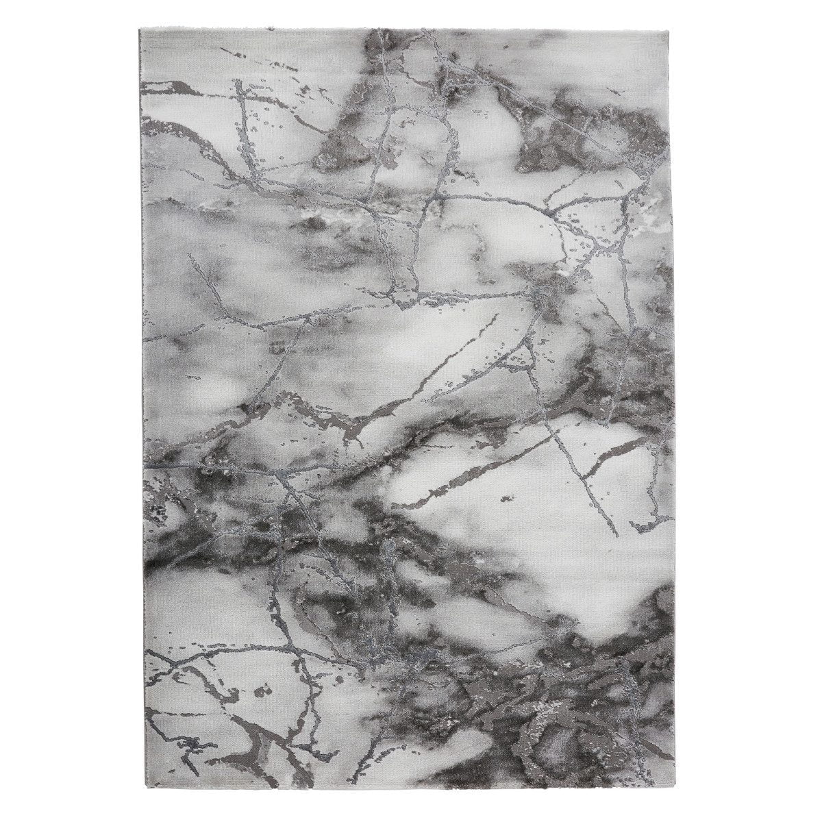 Tapis abstrait Craft Metallic et Ivory