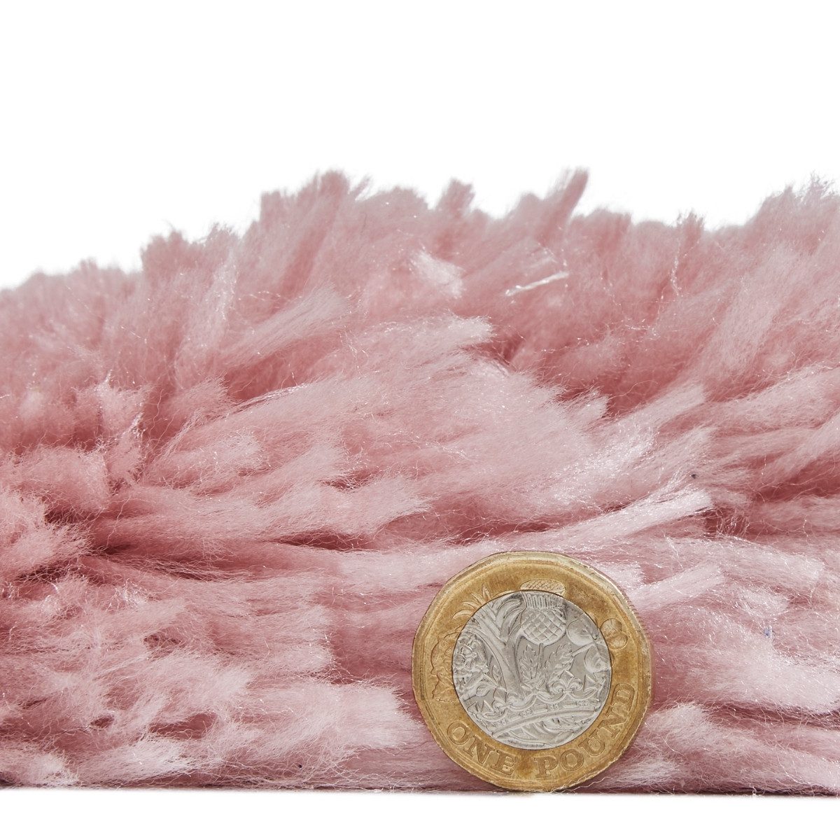 Tapis à poils longs rose clair Polar Rose