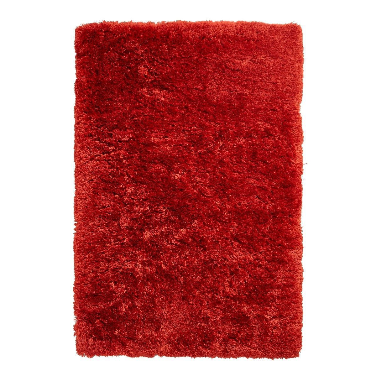 Tapis à poils longs rouge terracotta polaire