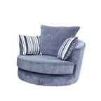 Fauteuil pivotant en velours Kells