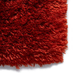 Tapis à poils longs rouge terracotta polaire