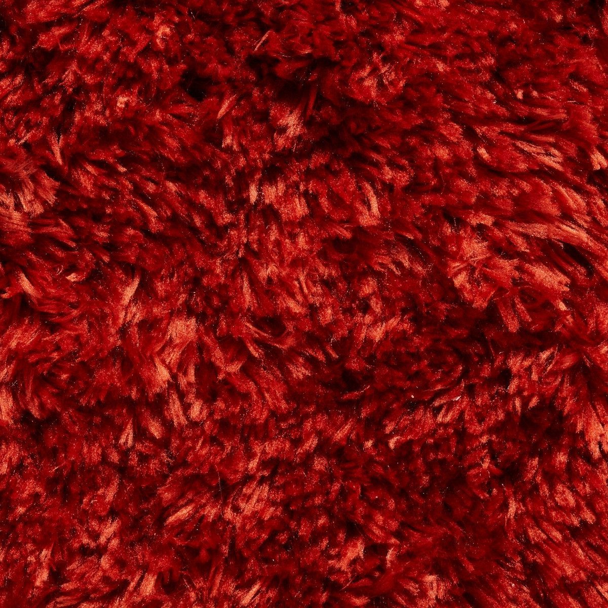 Tapis à poils longs rouge terracotta polaire