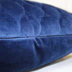 Coussin matelassé Halo bleu marine