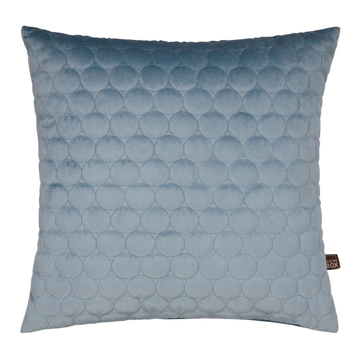 Coussin matelassé bleu nuage Halo