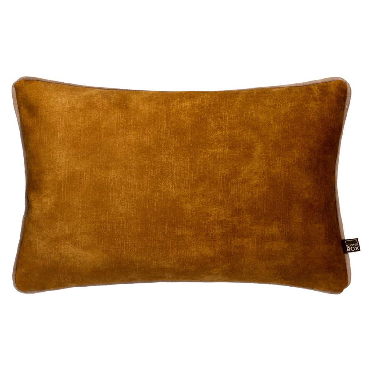 Coussin rectangulaire Etta Camel moutarde
