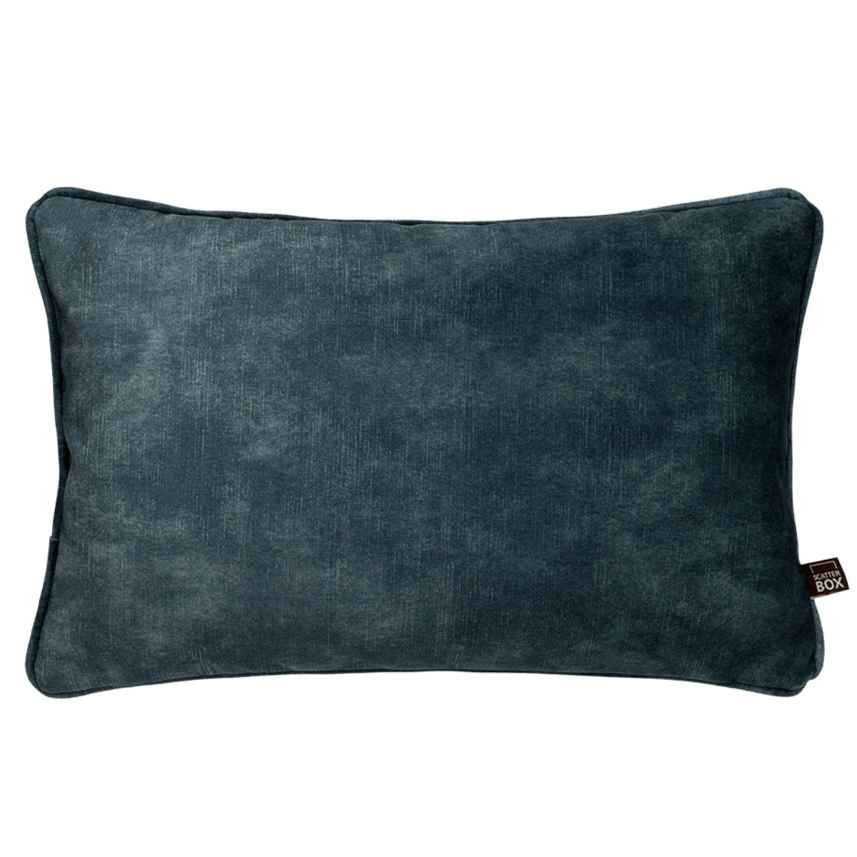 Coussin rectangulaire Etta bleu-vert