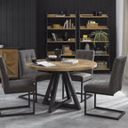 Table ronde rustique en chêne Inishmore 