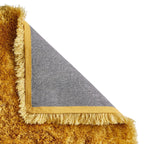 Tapis à poils longs jaune polaire