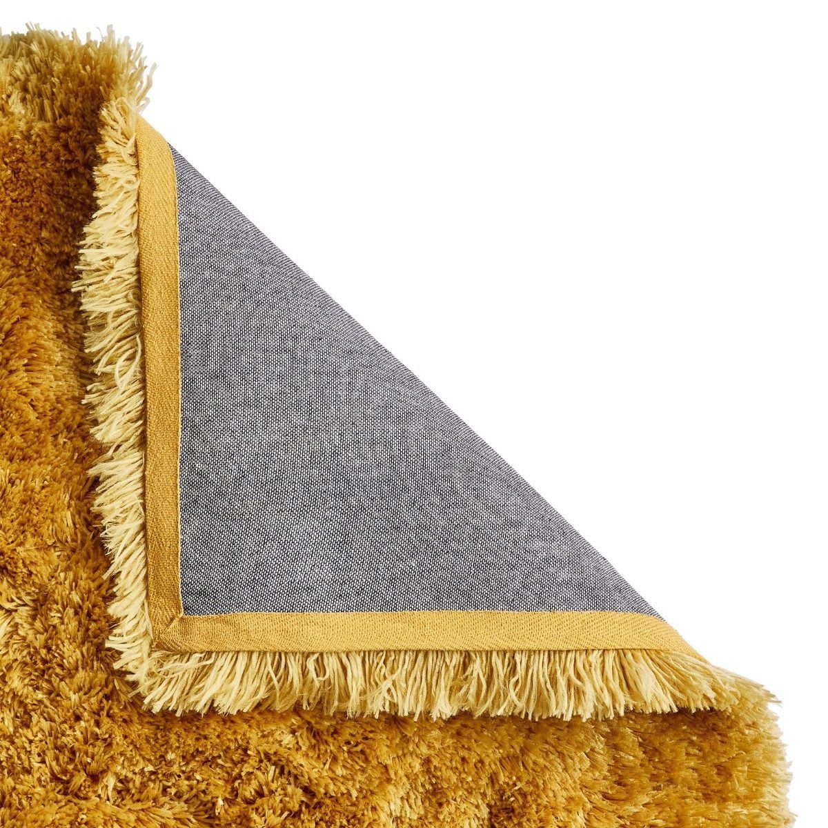 Tapis à poils longs jaune polaire