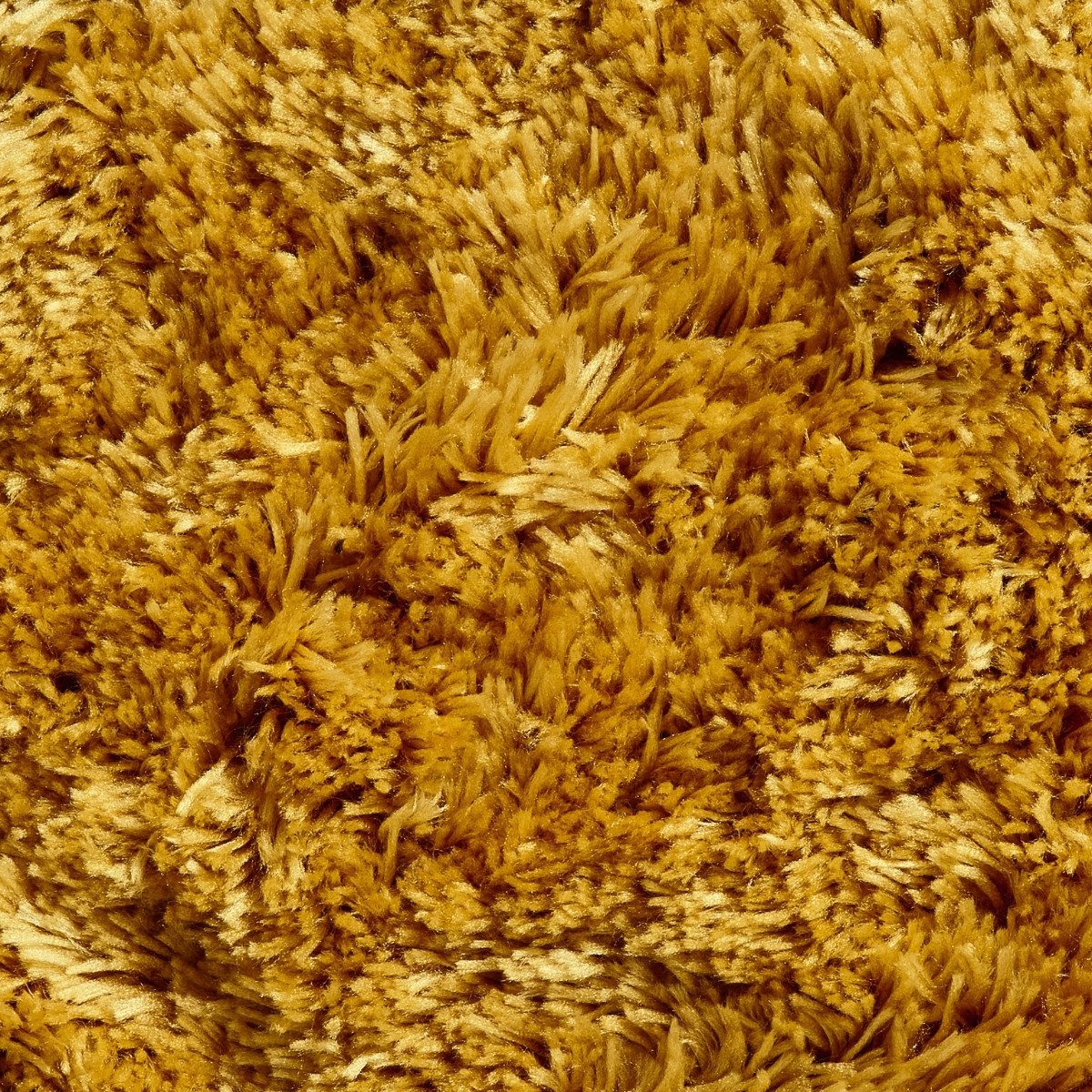 Tapis à poils longs jaune polaire
