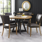 Table ronde rustique en chêne Inishmore 