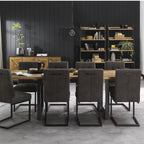 Table de salle à manger extensible Inishmore en chêne et métal 