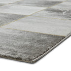 Tapis à carrés géométriques artisanaux