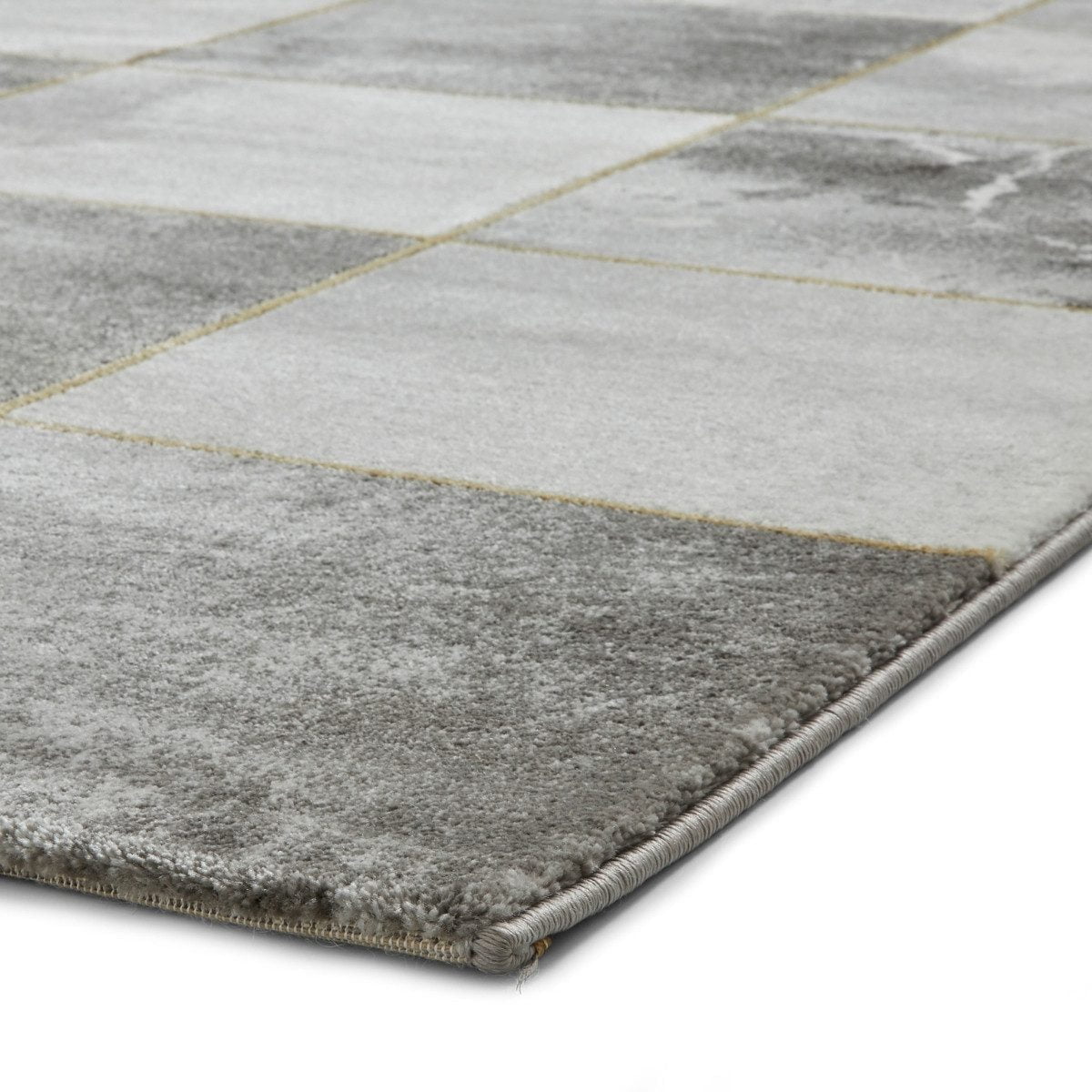 Tapis à carrés géométriques artisanaux