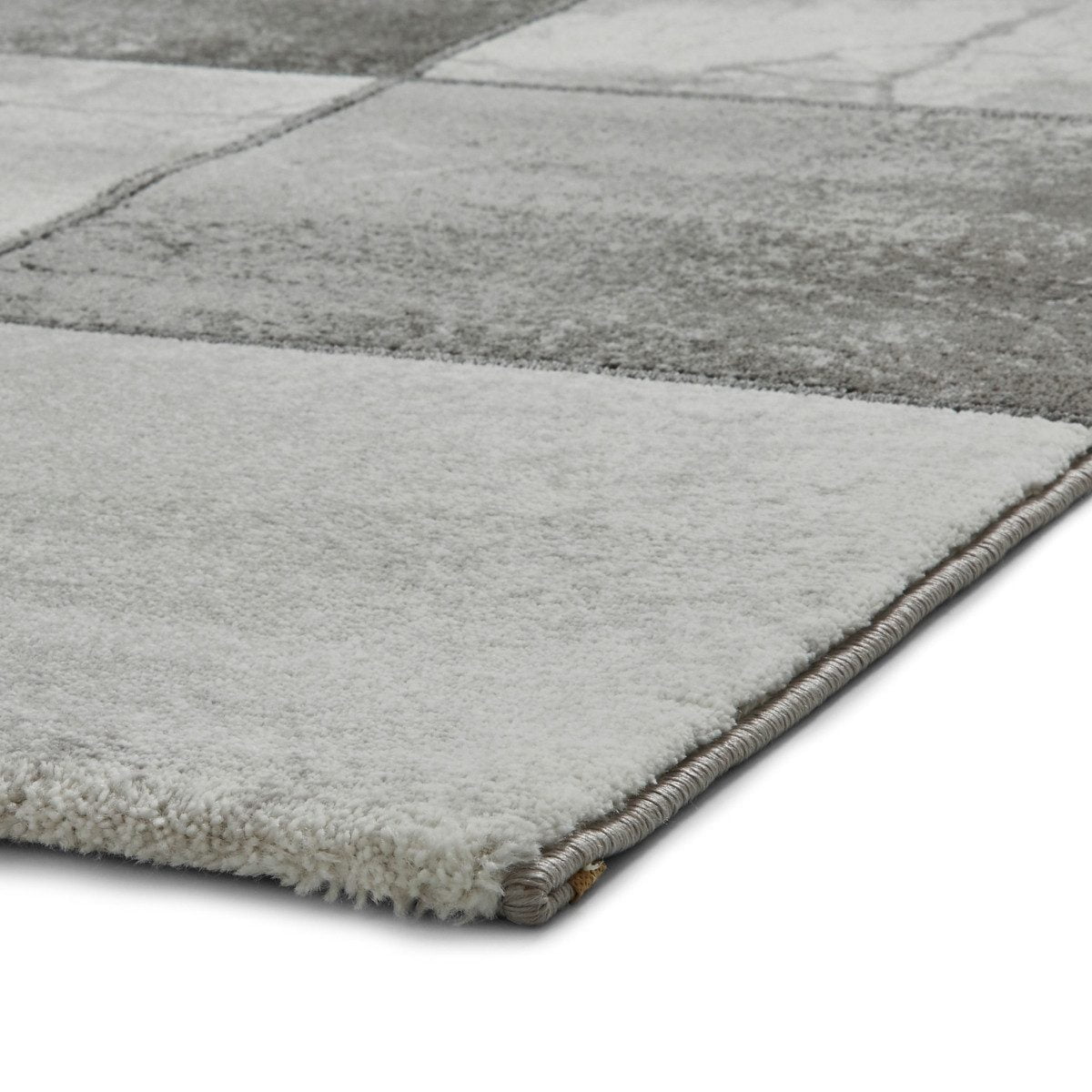 Tapis à carrés géométriques artisanaux