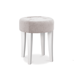 Tabouret de coiffeuse blanc Chanel